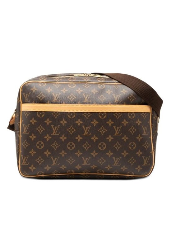 Louis Vuitton Handbags - Louis Vuitton Monogram Reporter GM Crossbody Shoulder Bag Brown Leather